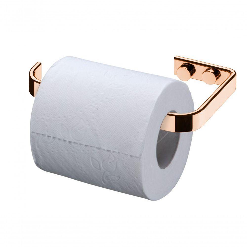 Porta Papel Higiênico Papeleira Rosé Gold Future 2300rg Aço - 1