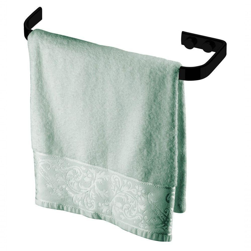 Toalheiro 22cm Suporte Porta Toalha Rosto Preto 2304pt - 1