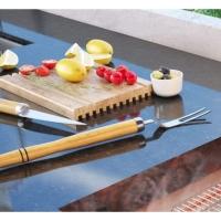 Conjunto Garfo E Faca Churrasco Grelha Carne Aço Inox 42 Cm - 2
