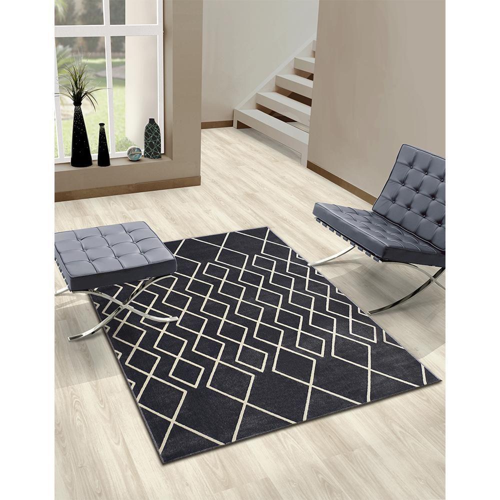 Tapete Para Sala Lyre Cinza 1,00x1,50 São Carlos - 3