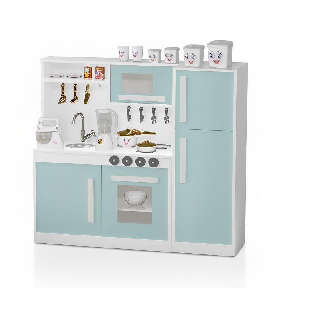 Cozinha Infantil Com Geladeira Mdf Perfeita Menta Potente - 1