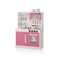 Cozinha Infantil Mdf Perfeita Com Pia Inox Rosa Potente - 1