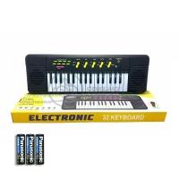 Mini Teclado Infantil32 TeclasKaraokê E Microfone+3 Pilhas