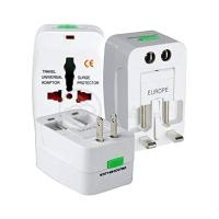 Adaptador Tomada Universal Padrão 150 Países Uk Europa Eua Asia Viagem Bivolt 110/220 Bivolt Aio - 1