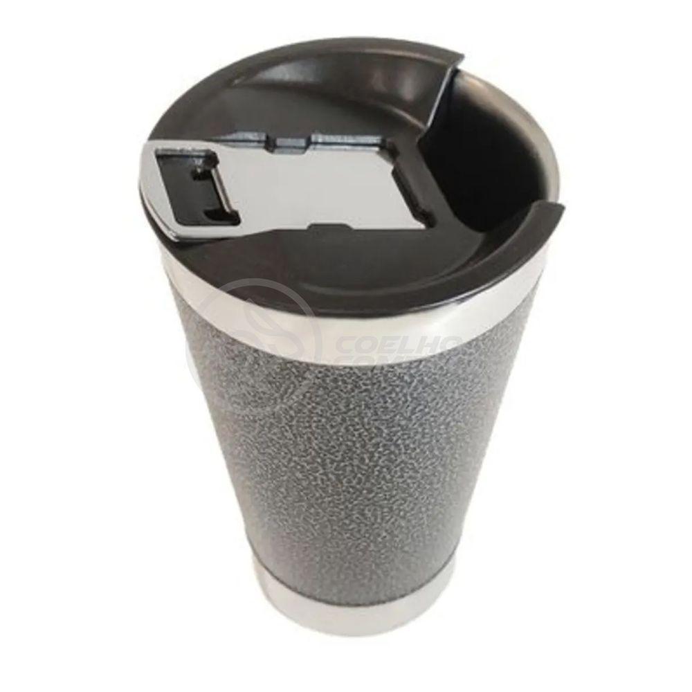 Copo Térmico Com Tampa E Abridor De Garrafa 473ml Preto - 4