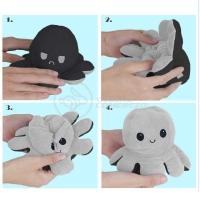 Polvo Reversível De Pelúcia 2 Em 1 Tiktok Preto E Cinza - 5