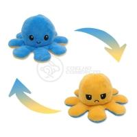 Polvo Reversível De Pelúcia 2 Em 1 Tiktok Azul E Amarelo - 1