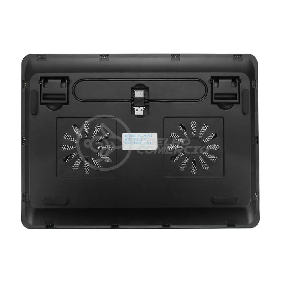 Cooler De Mesa Para Notebook 2 Ventoinhas Led Fan Silencioso - 6