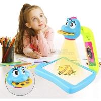 Projetor Para Desenho Infantil Mesa Pintura De Projeção Magica Brinquedos Aprendizagem Galinha Azul. - 3