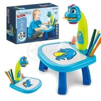 Projetor Para Desenho Infantil Mesa Pintura De Projeção Magica Brinquedos Aprendizagem Galinha Azul.
