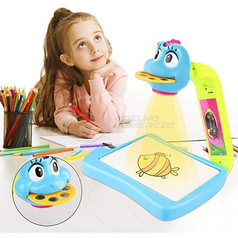 Projetor Para Desenho Infantil Mesa Pintura De Projeção Magica Brinquedos Aprendizagem Galinha Azul - 3
