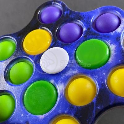 Hand Spinner Pop It Com Luz Led Anti Stress Azul