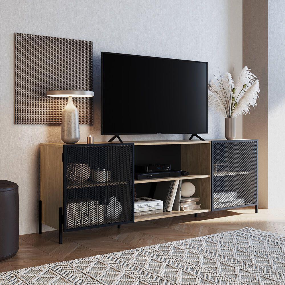 Rack York 180cm Estrutura Preto Fosco - Hanover - 3