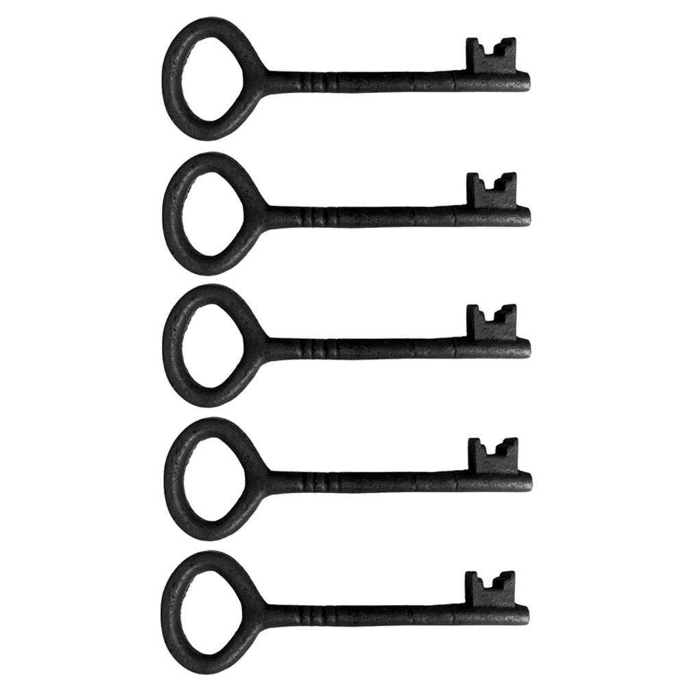 Kit 5 Chaves Decorativas Rústica Enfeite Em Ferro Nº 03 27Cm - 1