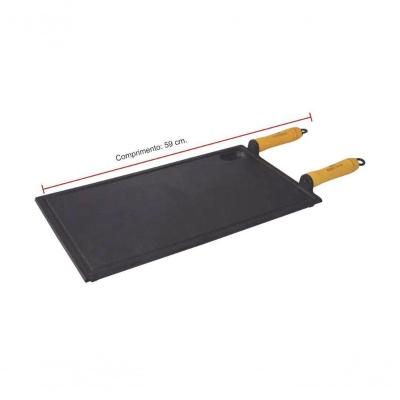 Chapa Churrasqueira De Ferro Fundido - Medidas 25X45Cm