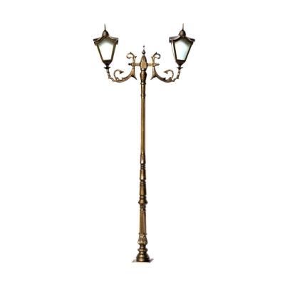 Poste Colonial Bari 02 Luminárias Italiana De Alumínio 269Cm