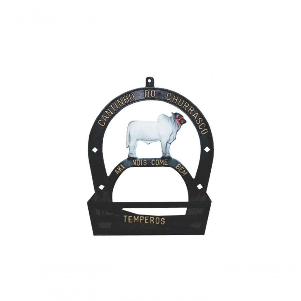 Suporte Porta Tempero E Condimentos Alumínio Fundido Boi - 1