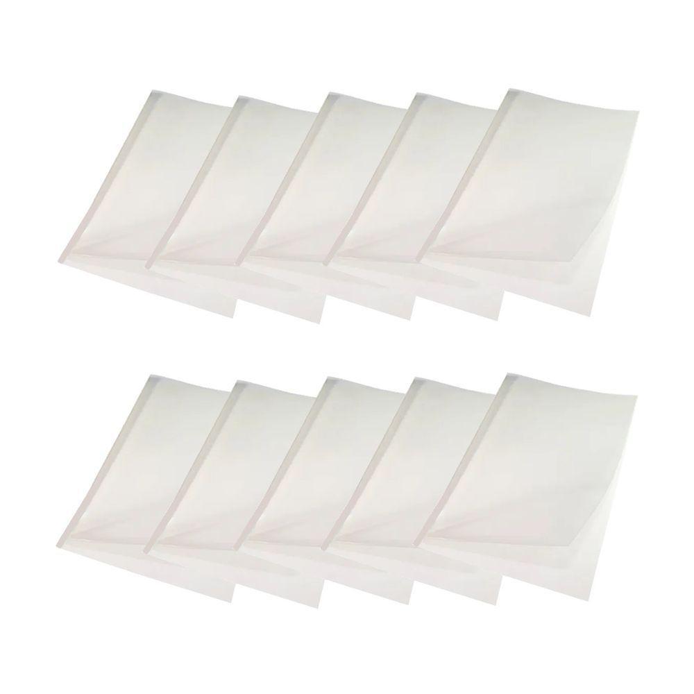 Kit 10 Capas Encadernação Térmica Até 60 Folhas A4 Branca - 1