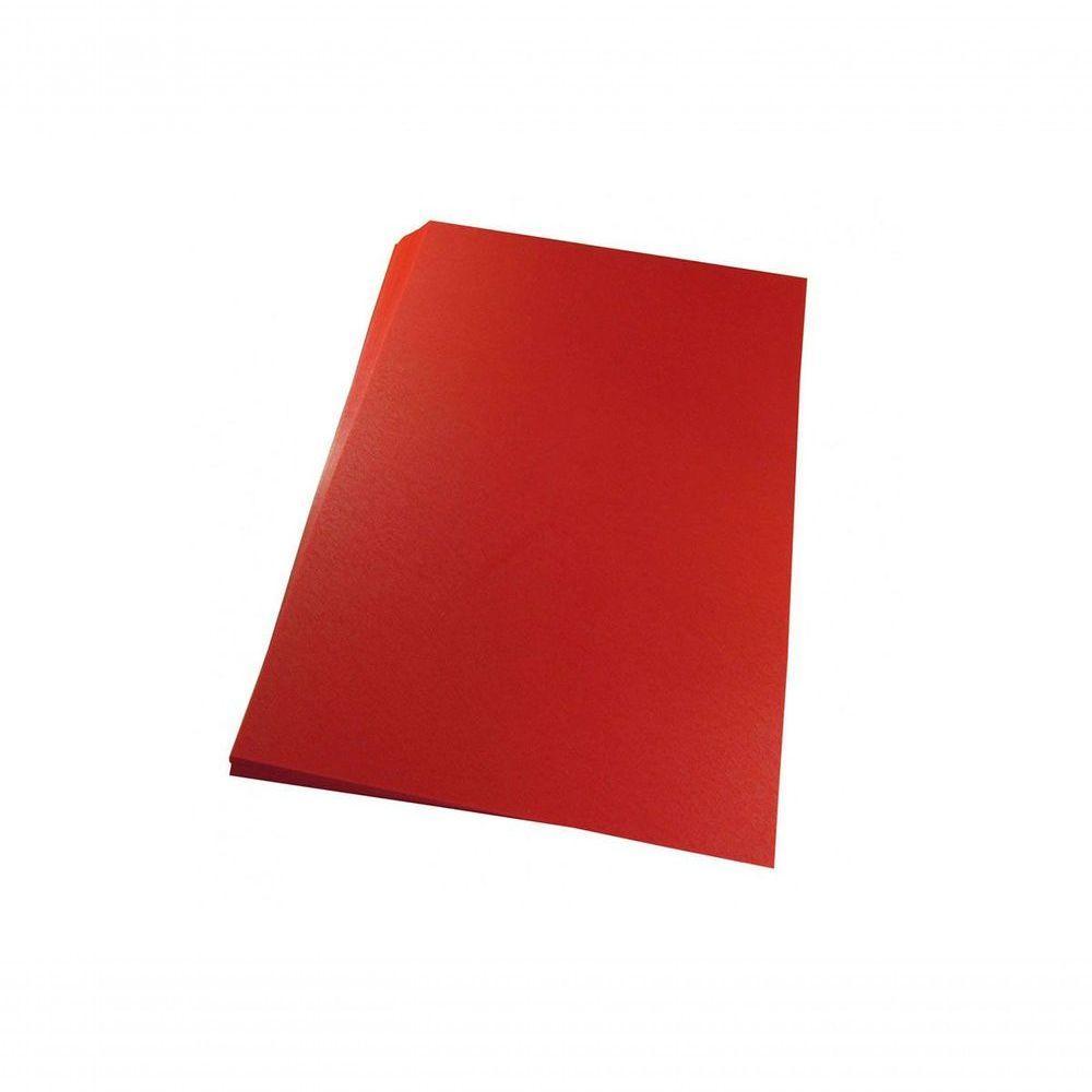 Capa Para Encadernação A3 Vermelha Pp Couro 0,30Mm 100Un - 1
