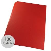 Capa Para Encadernação A3 Vermelha Pp Couro 0,30Mm 100Un - 2