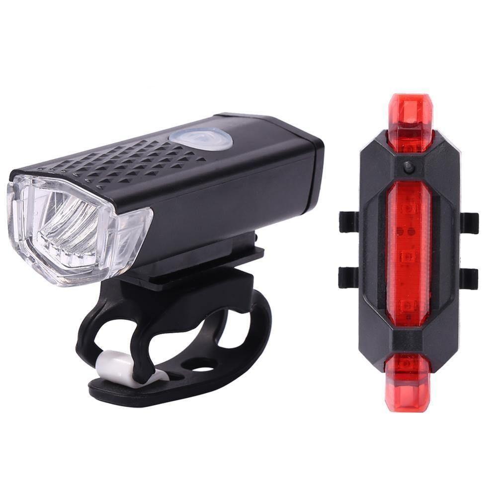 Kit Farol E Sinalizador Led P/Ciclismo Recarregável Traseiro - 4