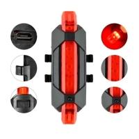 Kit Farol E Sinalizador Led P/Ciclismo Recarregável Traseiro - 3