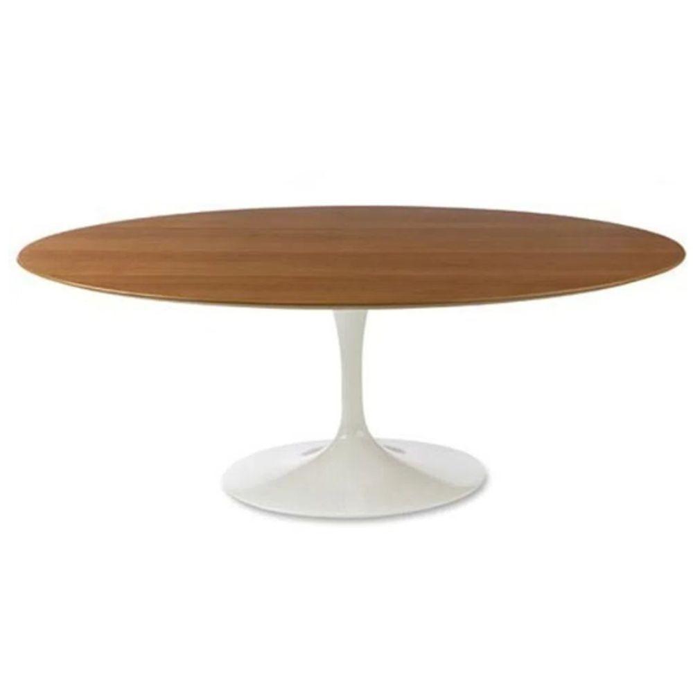 Mesa De Jantar Tulipa Saarinen 120X80 Cm Tampo FreijóBranco - 1