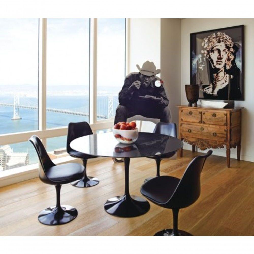 Mesa De Jantar Tulipa Saarinen 140 Cm Preto - 2