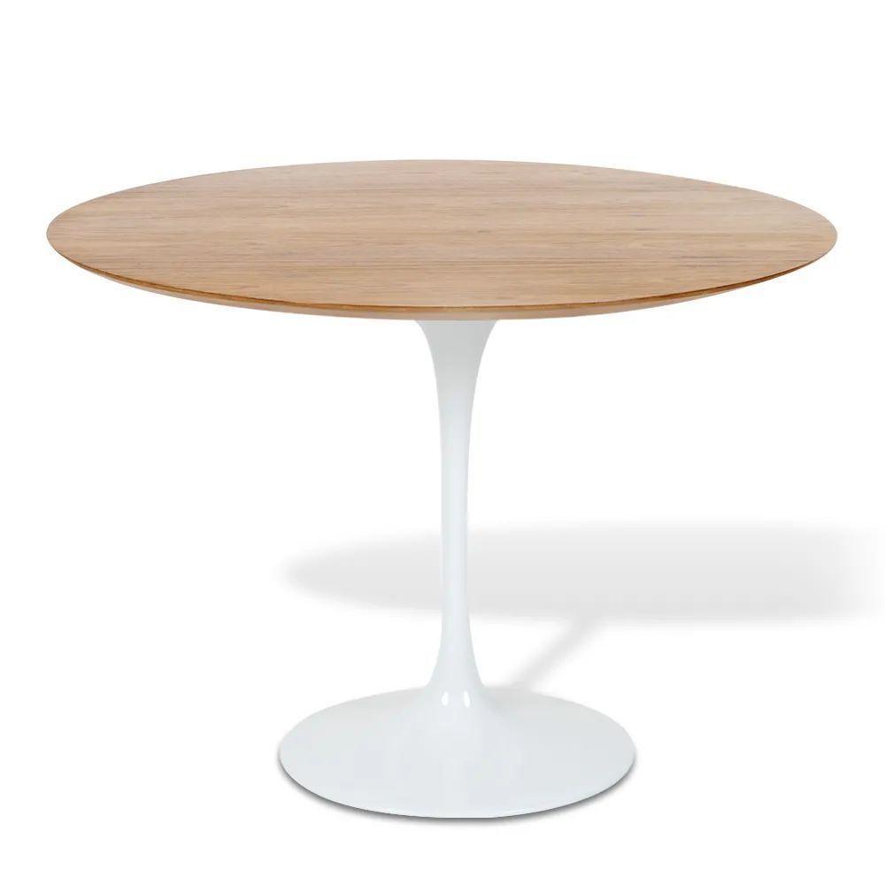 Mesa De Jantar Tulipa Saarinen Redonda 80 Cm Branco - 1
