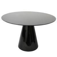 Mesa De Jantar Cone Redonda 140 Cm Laqueada Cor Preto - 1