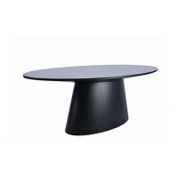 Mesa De Jantar Cone Oval 244X122Cm Laqueada Cor Preto - 1