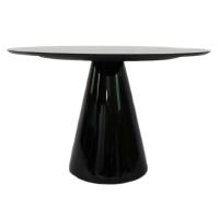 Mesa De Jantar Cone Redonda 120 Cm Laqueada Cor Preto - 4