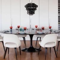 Mesa De Jantar Tulipa Saarinen 244X137 Cm Preto - 3