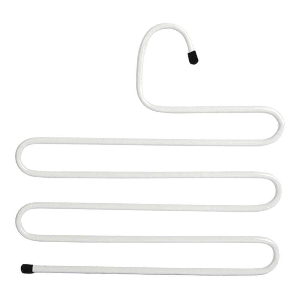 Cabide Metal Multiuso Calças Saias Bermudas 5 Espaços Branco - 1