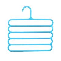 Cabide Multiuso Calças Saias Bermudas 5 Espaços Azul - 1