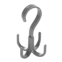 Cabide Especial 4 Ganchos Multiuso Acessórios Bolsas Cinza - 1