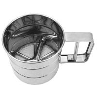 Polvilhador Inox Luxo Caneca Peneira Farinha Com Gatilho - 5
