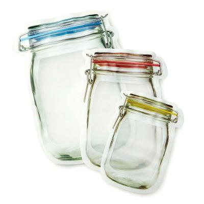 Kit 3 Sacos Zip Lock Hermético Reutilizável Formato Pote