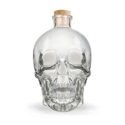 Garrafa De Vidro Caveira Skull Crânio