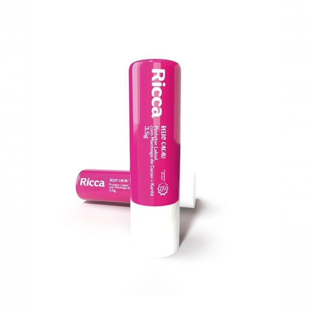Protetor Labial Com Manteiga De Cacau E Karitê Fps15 Ricca 2276 - 1