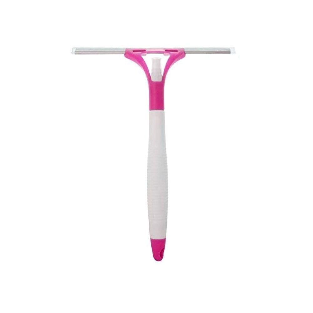 Rodo Rodinho Limpa Vidro Pia Azulejos Com Spray Reservatório Rosa - 1