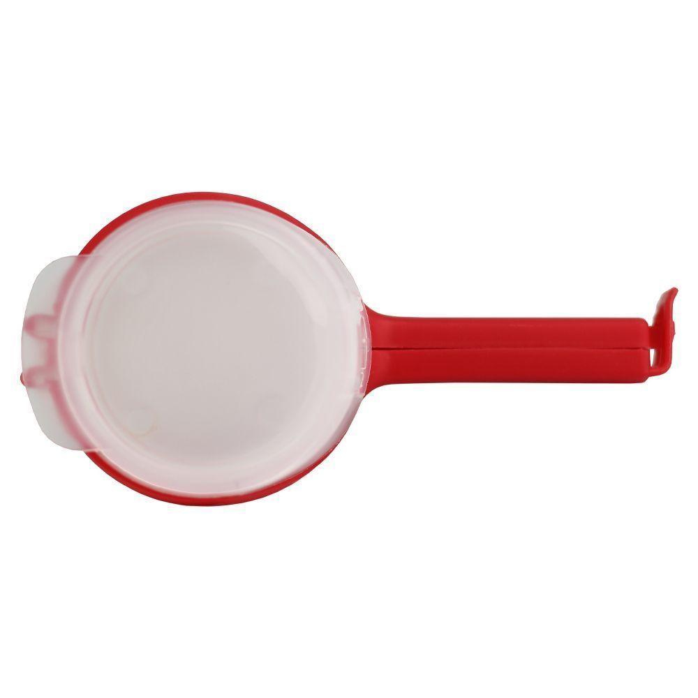 Fechador De Embalagens Presilha Com Tampa Vermelho - 1