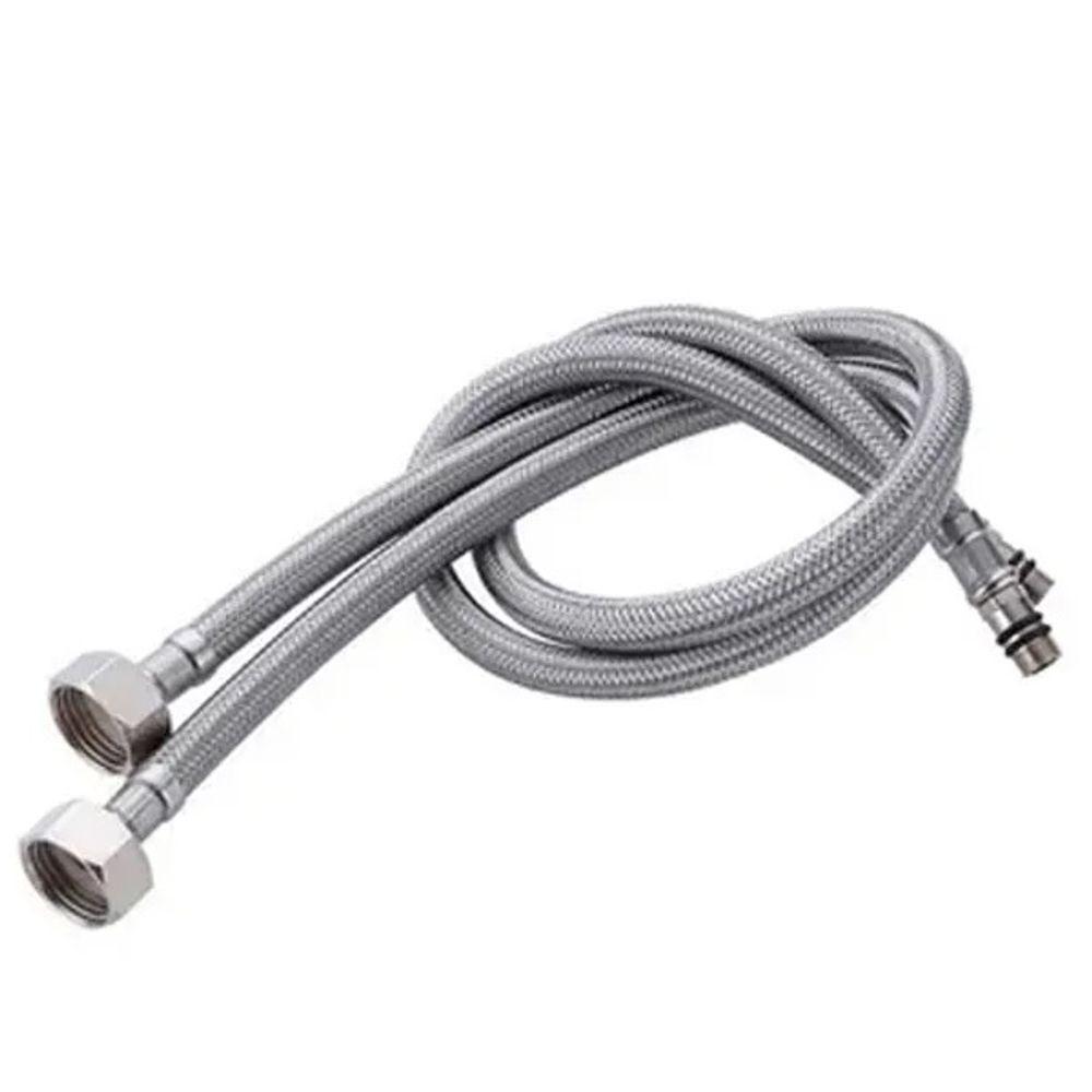 Engate Rabicho 80cm Monocomando Par Misturador Kit 8 Unidades Mangueira Flexivel Torneira - 1