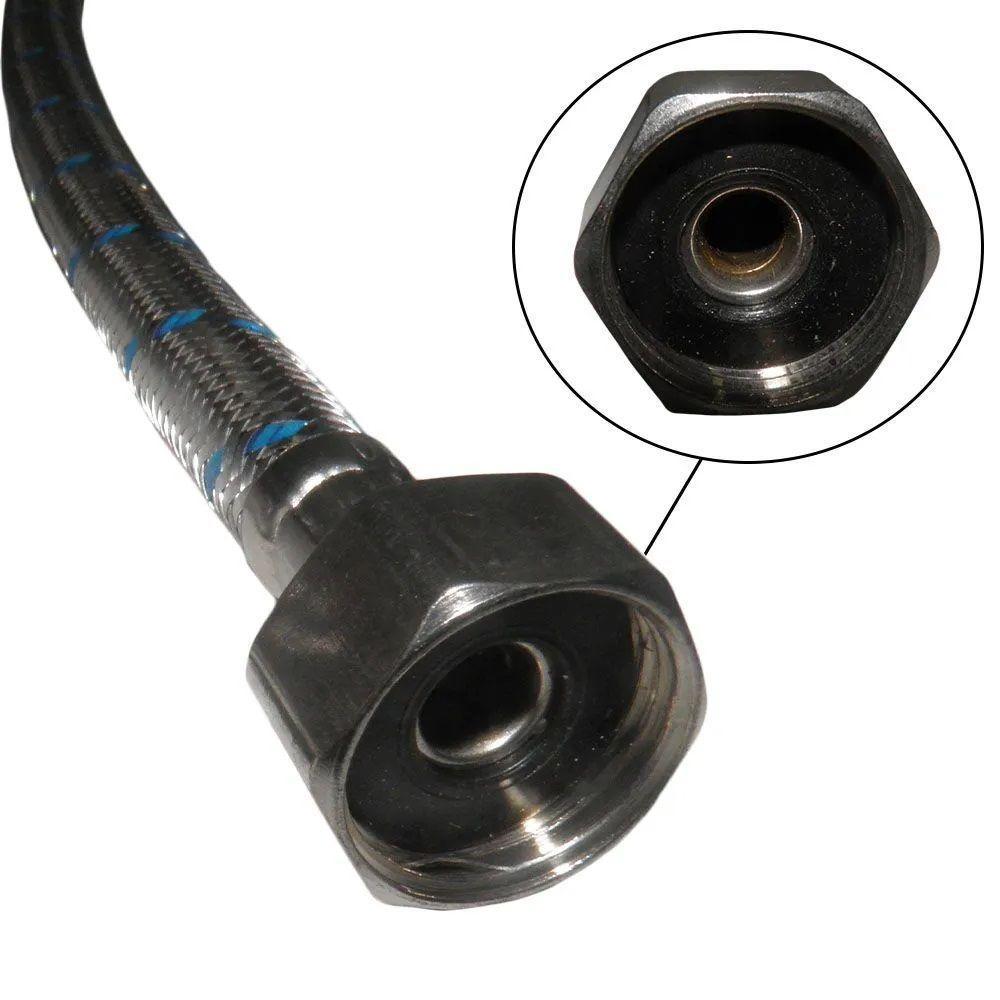 Engate Rabicho 80cm Monocomando Par Misturador Kit 8 Unidades Mangueira Flexivel Torneira - 5