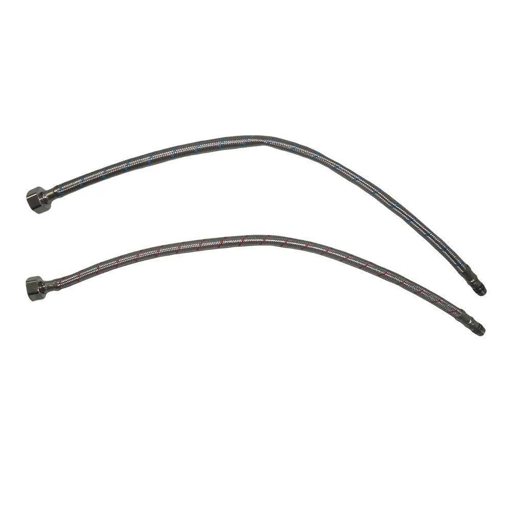 Engate Rabicho Par Monocomando Kit 60 Uni Mangueira Torneira Misturador Agua Quente Fria Flexivel - 1