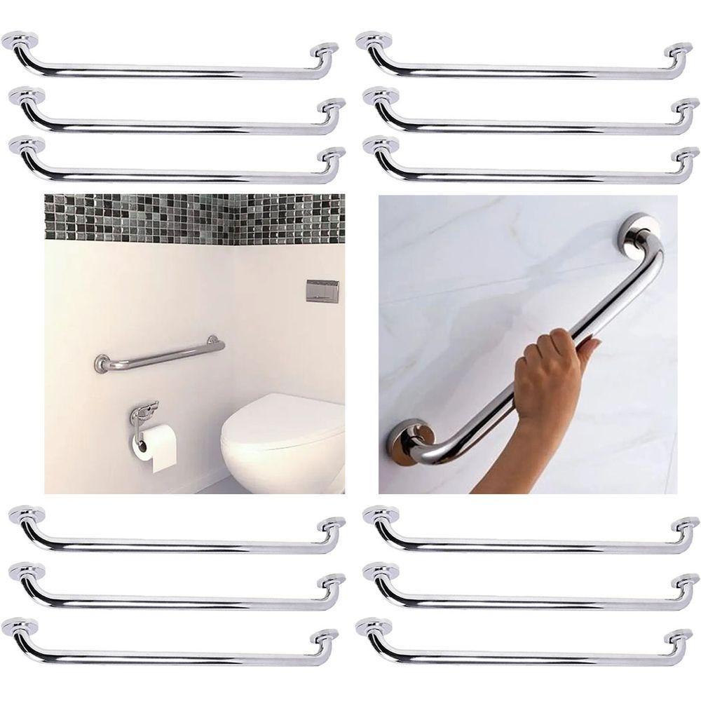 Barra Alça Apoio 70cm Evita Queda Acidentes Kit 12 Uni Cadeirante Gestante Idoso Gestante Banheiro - 2
