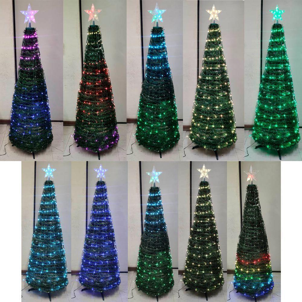Arvore De Natal Smart App Celular Pisca Pisca Led Rgb Retratil Controle Decoraçao Natalino Completa - 2