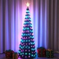 Arvore De Natal Smart App Celular Pisca Pisca Led Rgb Retratil Controle Decoraçao Natalino Completa - 9