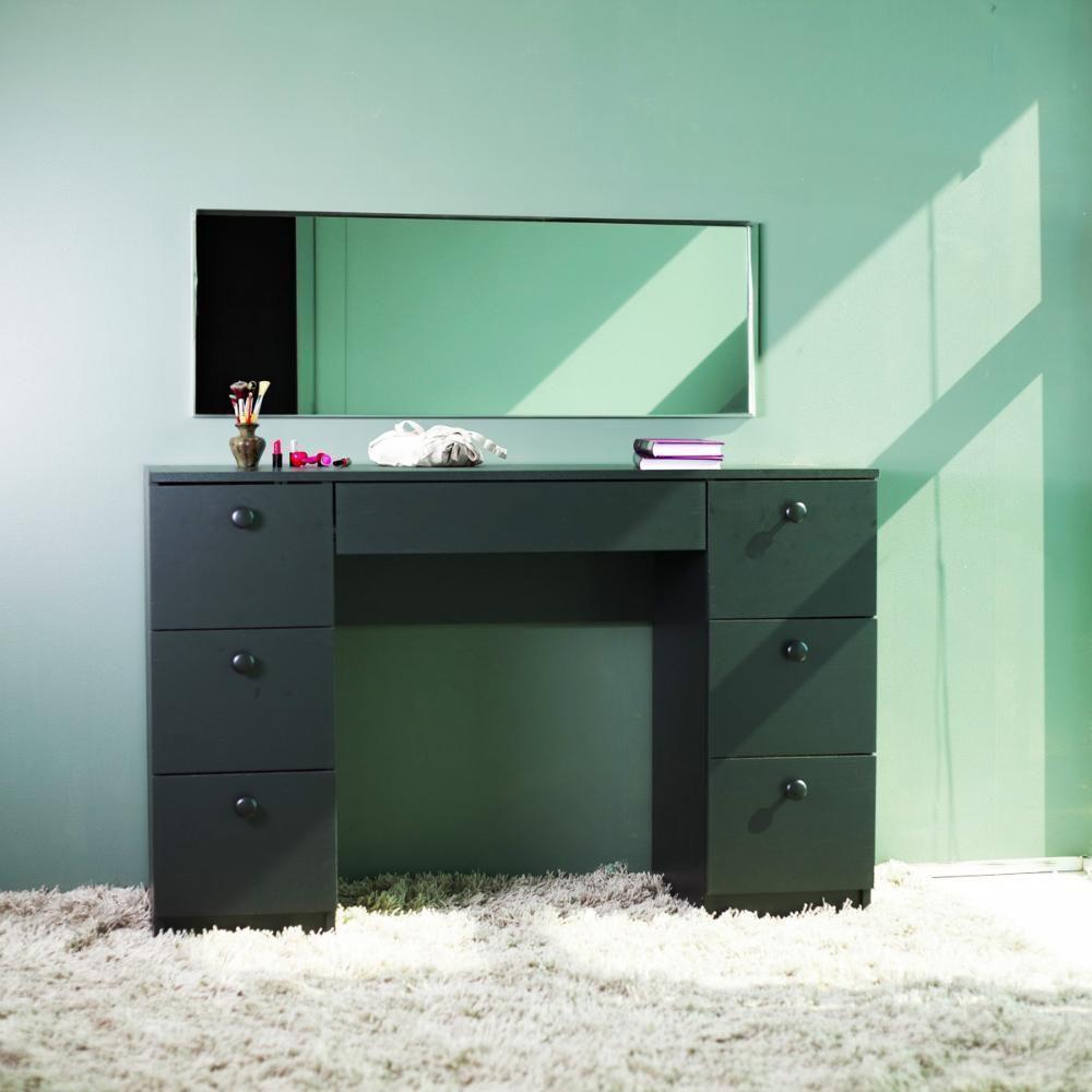 Mesa De Escritório Ditália 7 Gavetas Pe-100 Preta - 2