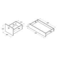 Mesa De Escritório Ditália 7 Gavetas Pe-100 Preta - 8